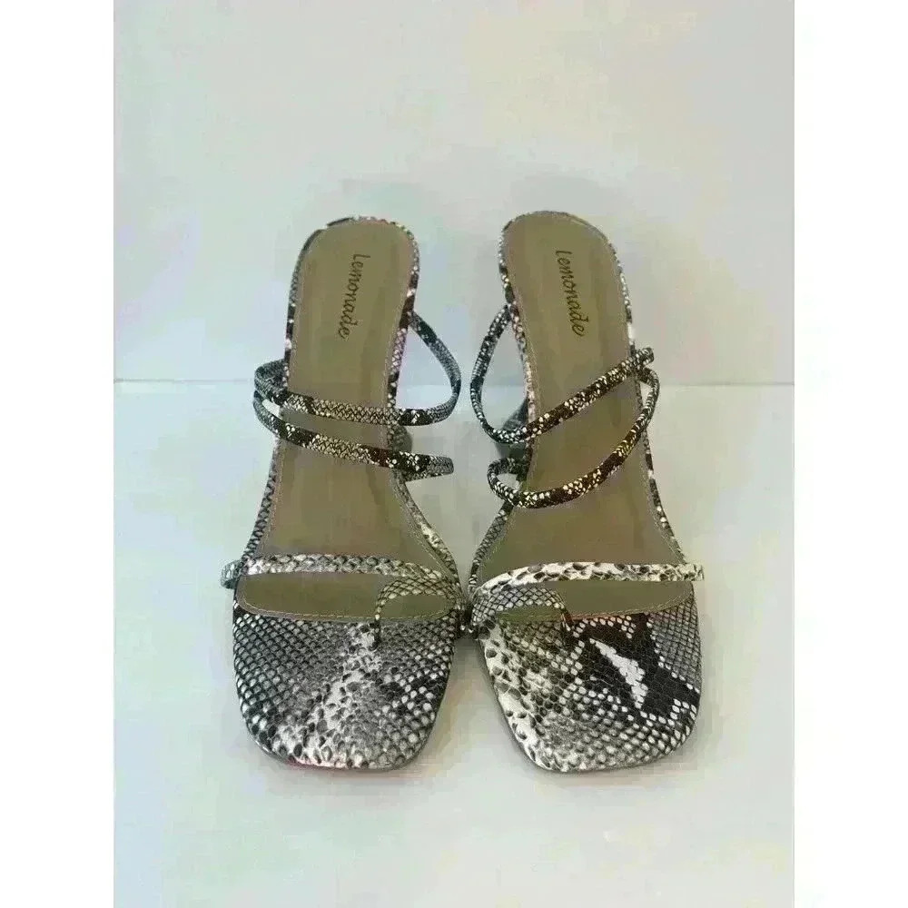 High Heels Sandals/ Snake print/ Size Us 10 - Picture 3 of 7